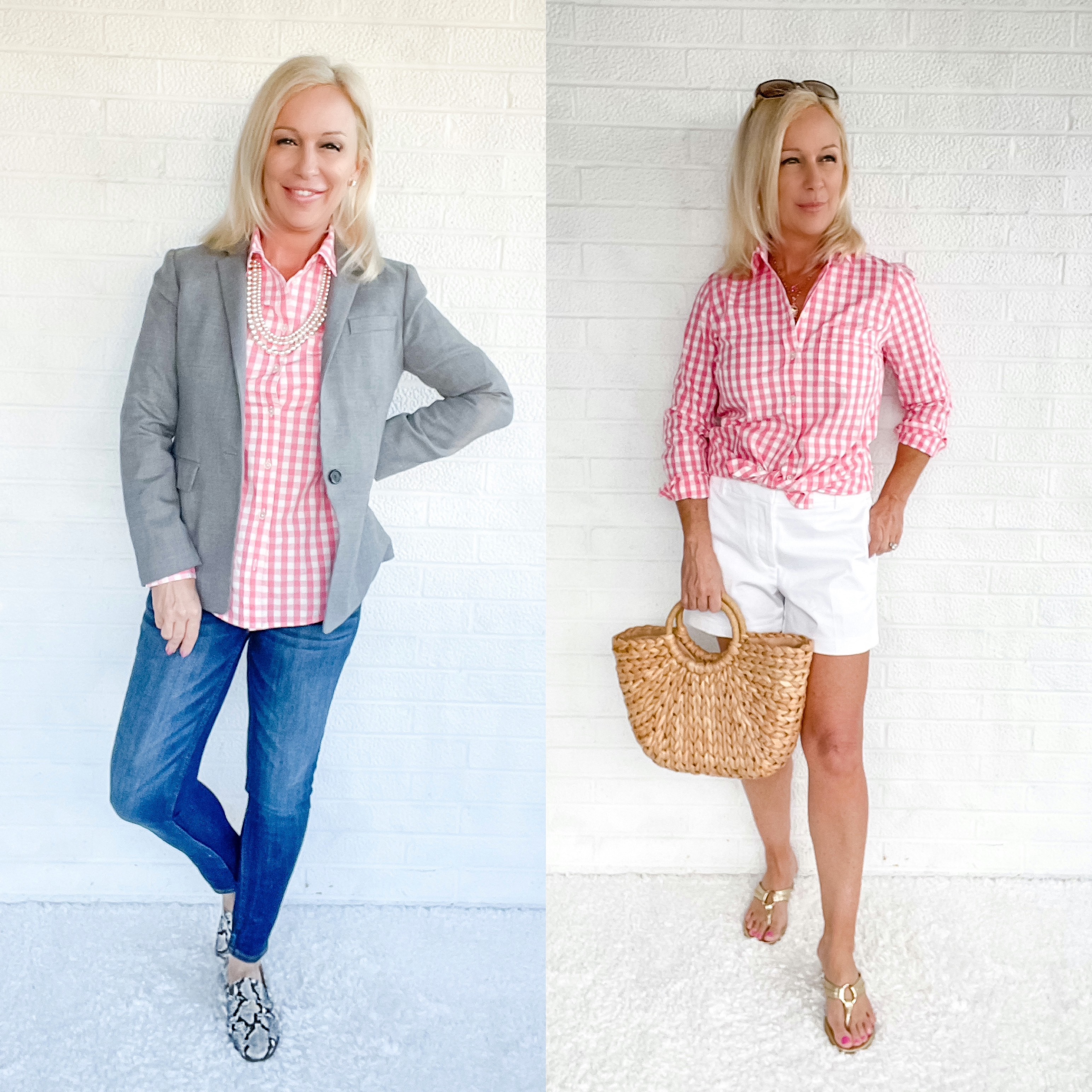 Pink Gingham for BOTH Winter and Vacation