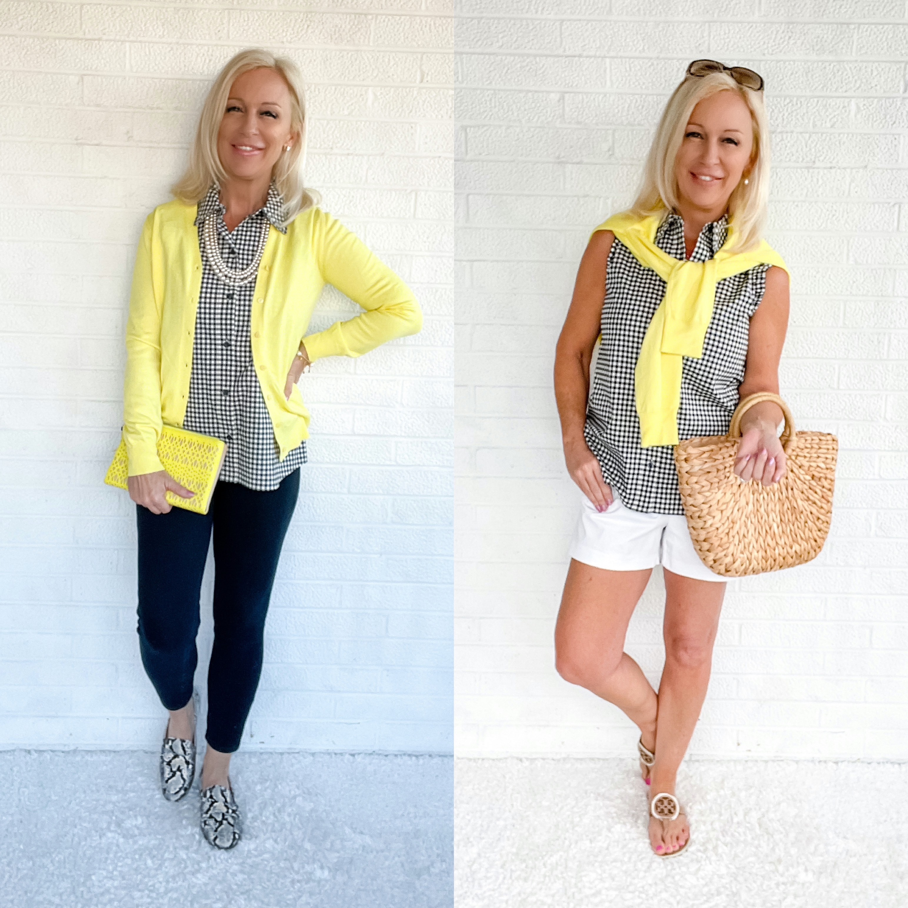 Clothing for Winter AND Travel: Gingham and Yellow