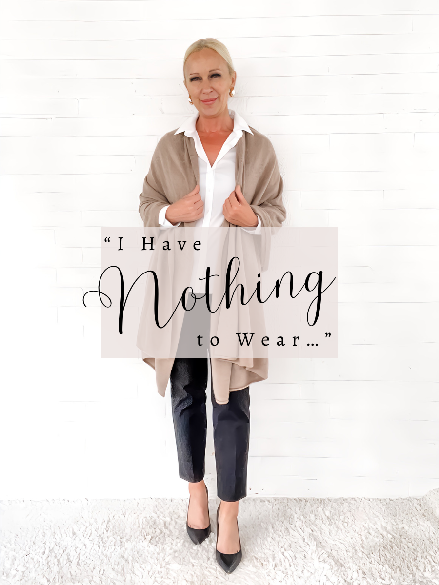 I Have NOTHING to Wear…” White Button Up Shirt + Black Pants - Midlife Posh  Closet