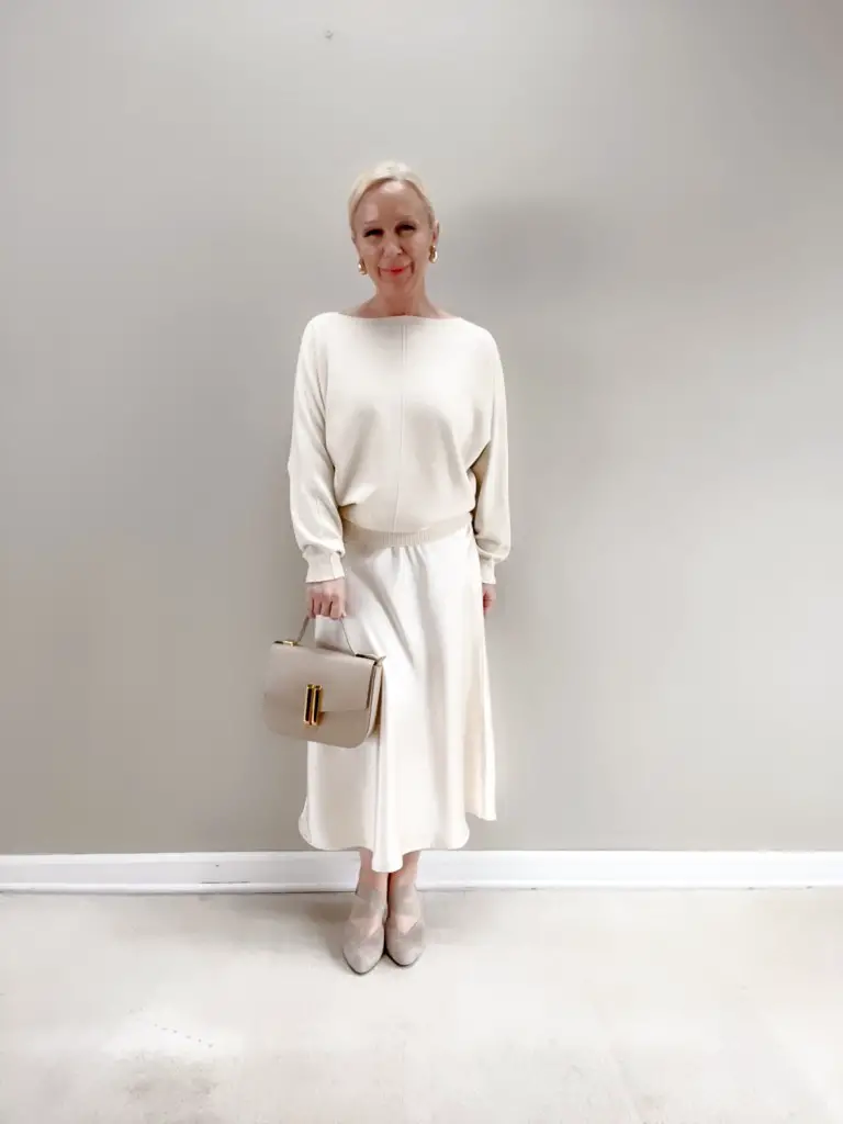 Holiday Warm Neutral Outfits - Midlife Posh Closet