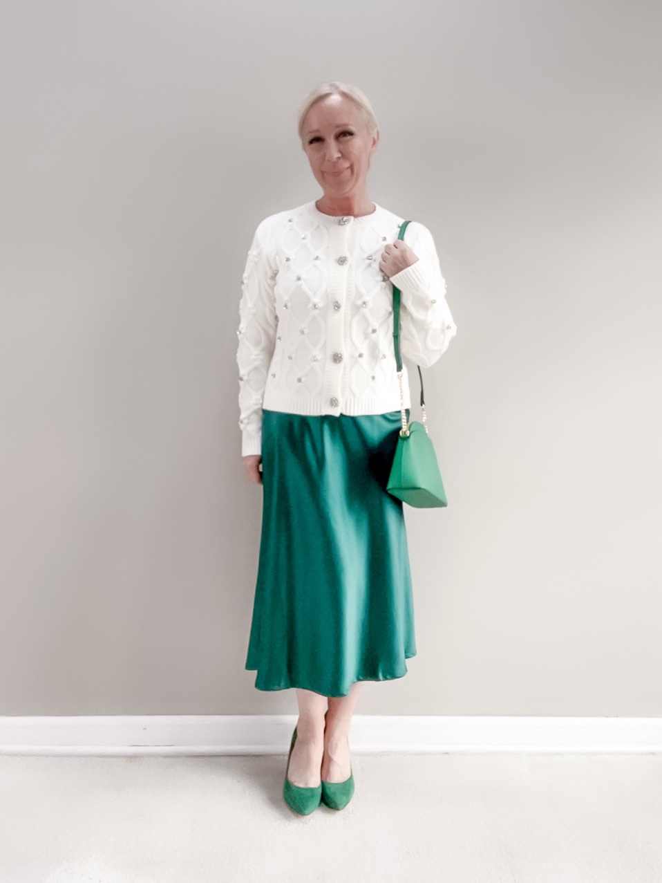 DIY Outfit Formula: Emerald Slip Skirt