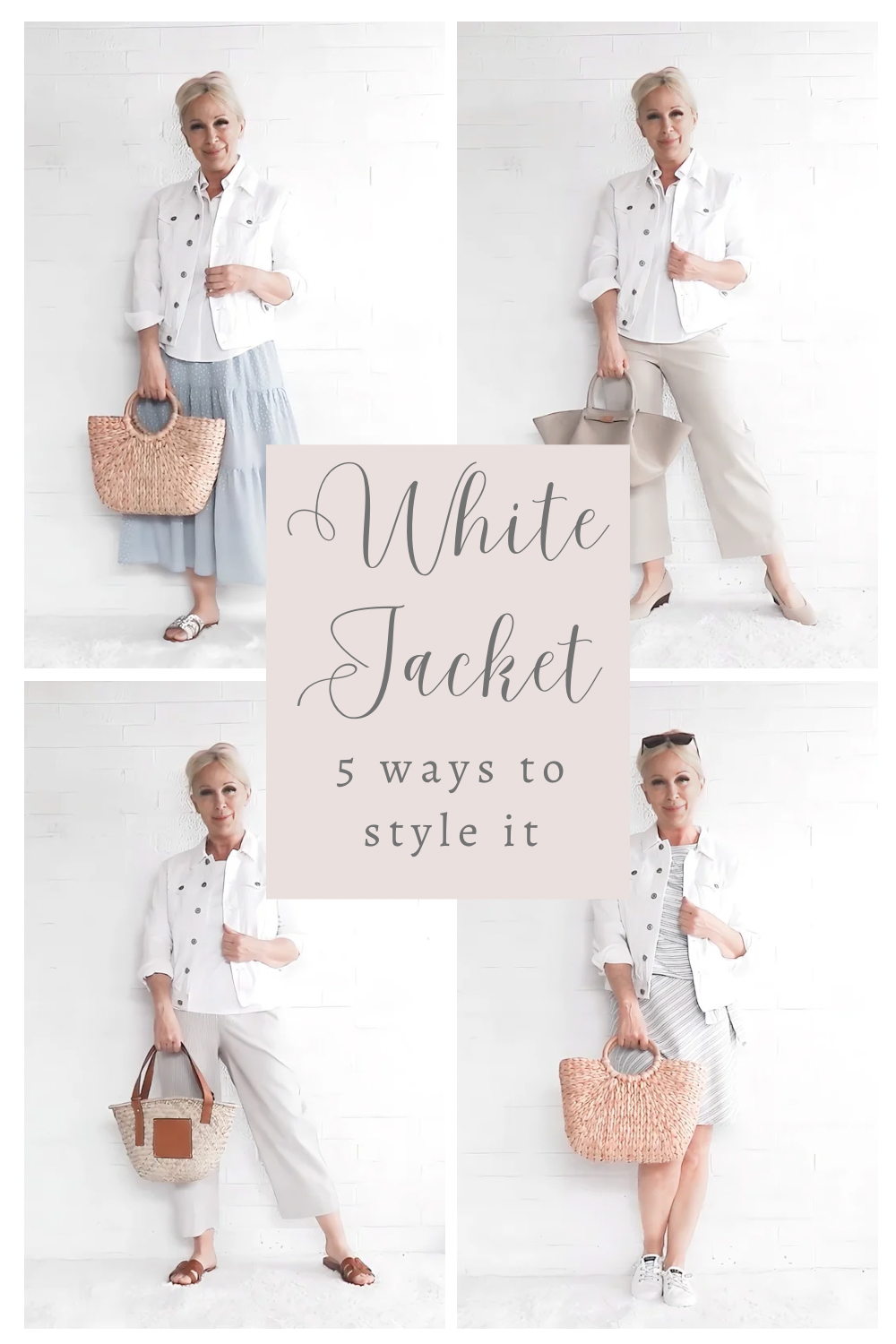 5 Ways to Style It: White Denim Jacket