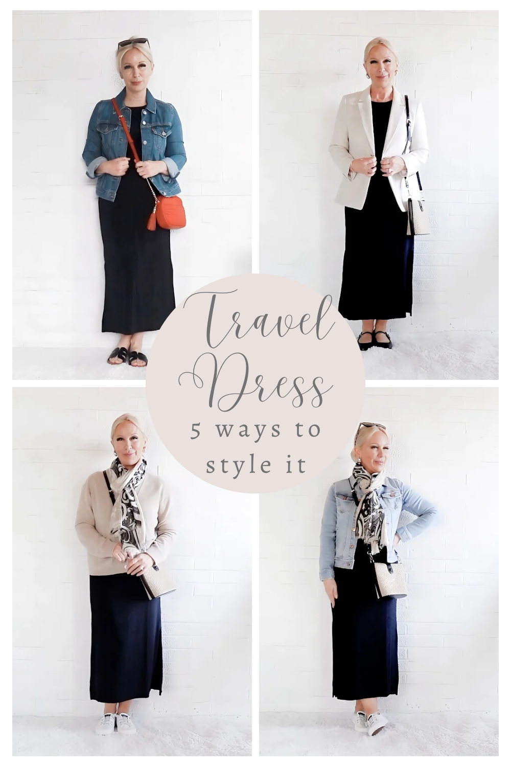 5 Ways to Style It: Black Wrinkle Free Travel Dress