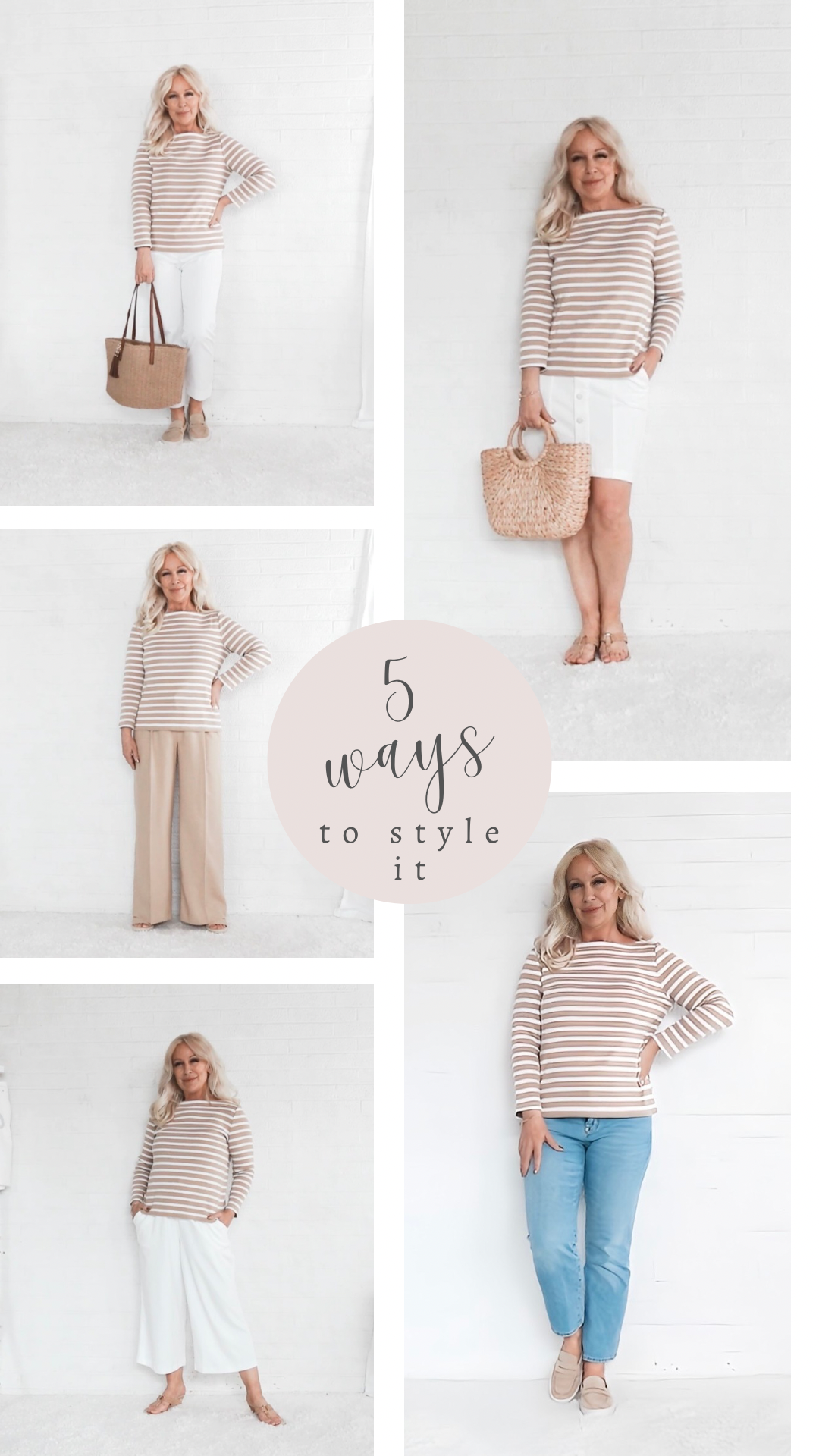 5 Ways to Style It: Neutral Striped Popover