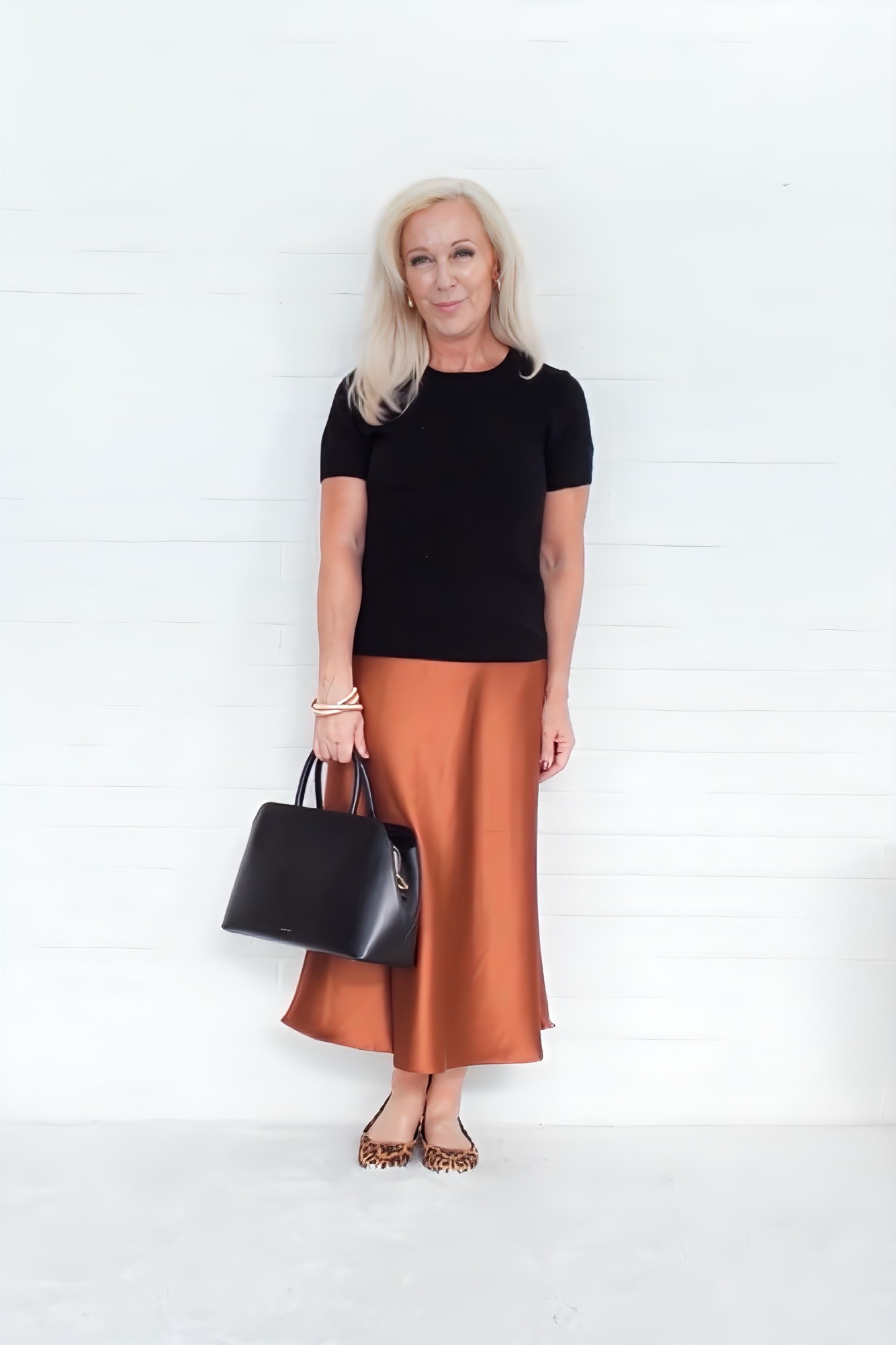 Copper Slip Skirt – Early Fall Fashion for Women Over 40, 50, and 60